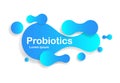 Probiotic bacteria on isolated background. Prebiotic micro lactobacillus icon. Probiotic bacterium for human stomach. Concept