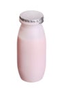 Probiotic Dairy yogurt drink bottle isolated on white