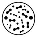 Probiotic icon. bacteria illustration symbol. Lactic prebiotic healthy flora care.