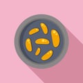 Probiotic icon flat vector. Cell dish Royalty Free Stock Photo