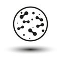 Probiotic icon. Lactic prebiotic healthy flora care. Bacteria symbol. Vector illustration. EPS 10.