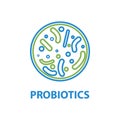 Probiotic icon vector logo design template Royalty Free Stock Photo