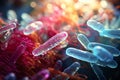 Probiotics Bacteria Biology Microorganisms under microscope