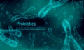 Probiotics Bacteria Biology, Science background.