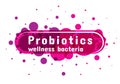 Probiotics bacteria logo.