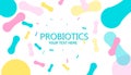 Probiotics bacteria vector badge