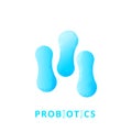 Probiotics bacteria organisms. Healthy nutrition. Vector illustration. Royalty Free Stock Photo