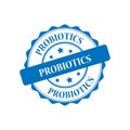 Probiotics stamp illustration