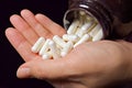 Probiotics Capsule On Palm