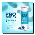 Probiotics Creative Promotional Banner Vector