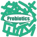 Probiotics good bacteria background vector