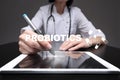 Probiotics. Health improvement. Medication and medicine concept.