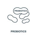 Probiotics icon. Monochrome sign from diet collection. Creative Probiotics icon illustration for web design