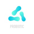 Probiotics icon. Contains probiotics badge logo. Vector illustration. Royalty Free Stock Photo