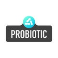 Probiotics icon. Contains probiotics badge logo. Vector illustration. Royalty Free Stock Photo