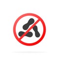 Probiotics icon. Contains no probiotics badge logo. Vector illustration. Royalty Free Stock Photo