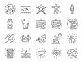 Probiotics icon set. Included icons as intestinal flora, intestinal, bacteria, healthy, yogurt, intestine and more.