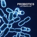 Probiotics Lactobacillus acidophilus. Human microbiome background Royalty Free Stock Photo