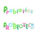 Probiotics Lettering image Royalty Free Stock Photo