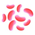 Probiotics micro icon, cartoon style