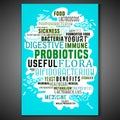 Probiotics and prebiotics lettering Royalty Free Stock Photo