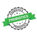 Probiotics stamp illustration