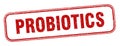 probiotics stamp. probiotics square grunge sign.