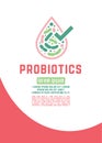 Probiotics vector poster