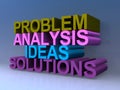 Problem analysis ideas solutions Royalty Free Stock Photo