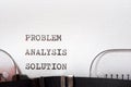 Problem analysis solution