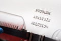 Problem analysis solution