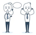 Ignore, bad communication concept vector Royalty Free Stock Photo