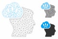 Problem Brainstorm Vector Mesh Wire Frame Model and Triangle Mosaic Icon