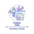 Problem child concept icon