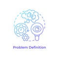 Problem definition blue gradient concept icon Royalty Free Stock Photo