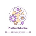 Problem definition multi color concept icon Royalty Free Stock Photo