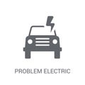 Problem electric icon. Trendy Problem electric logo concept on w Royalty Free Stock Photo