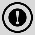 Problem flat black color rounded vector icon