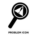 Problem icon vector isolated on white background, logo concept o