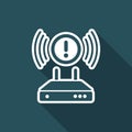 Problem modem connection - Flat minimal icon