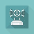 Problem modem connection - Flat minimal icon