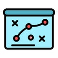 Problem point solving icon color outline vector Royalty Free Stock Photo