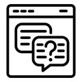Problem questions icon, outline style