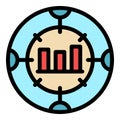 Problem results icon color outline vector Royalty Free Stock Photo