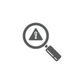 Problem search vector icon symbol find error isolated on white background