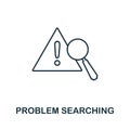 Problem Searching flat icon. Colored element sign from auditors collection. Flat Problem Searching icon sign for web