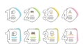Problem skin, Queue and Working hours icons set. Management sign. Vector Royalty Free Stock Photo