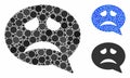 Problem smiley message Composition Icon of Round Dots Royalty Free Stock Photo
