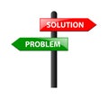 Solution problem signposts Royalty Free Stock Photo