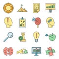 Problem solution icon set vector color Royalty Free Stock Photo